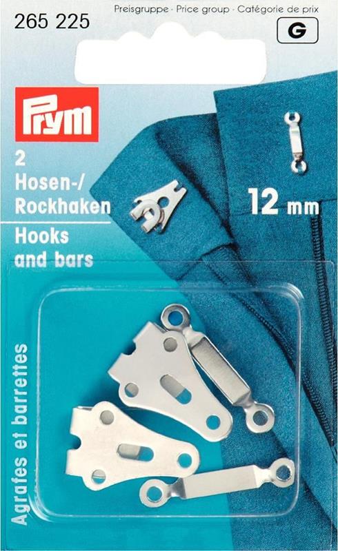 Trouser And Skirt Hooks & Bars - 12mm