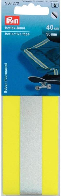 Reflective Tape 50mm Self-Adhesive Yellow / Silver