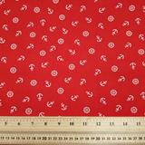 Anchors - Red - Polycotton
