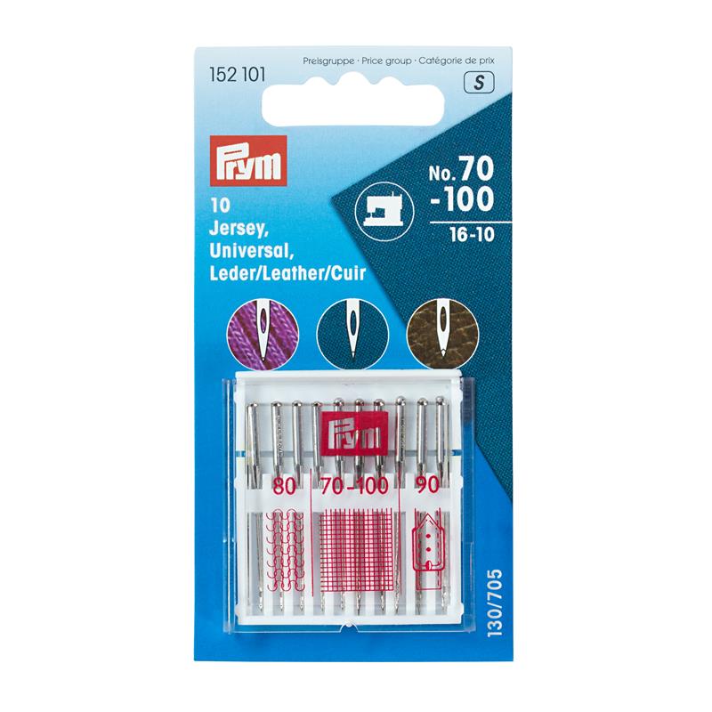 Sewing Machine Needles Sys. 130/705 Stand/Leath/Jers - Sizes 70-100 (10-16)