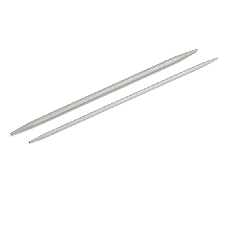 Straight Cable-Stitch Pins Alu 2.50 + 4.00mm Pearl-Grey