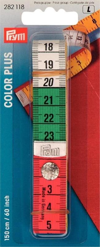 Tape Measure Color Plus With Press Fastener 150cm/60 Inch