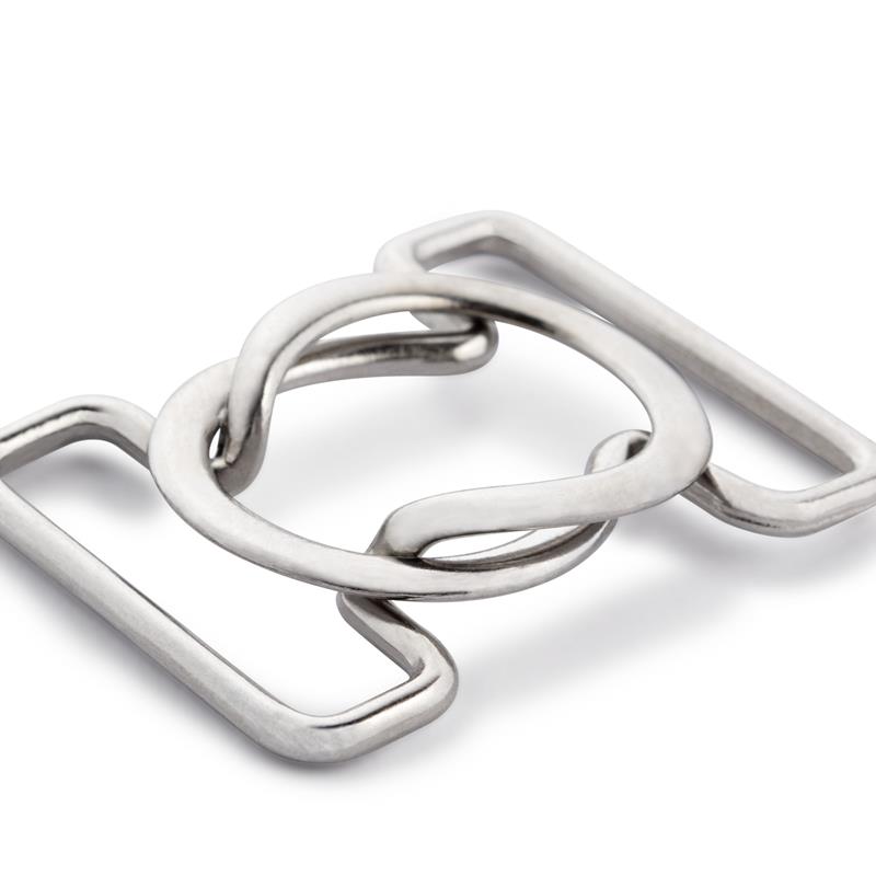 Bikini And Belt Clasp Loop Metal 25mm Silver Col