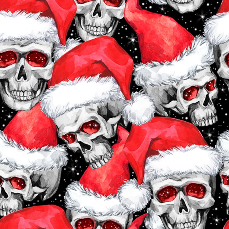 Skulls in Santa Hats - John Louden