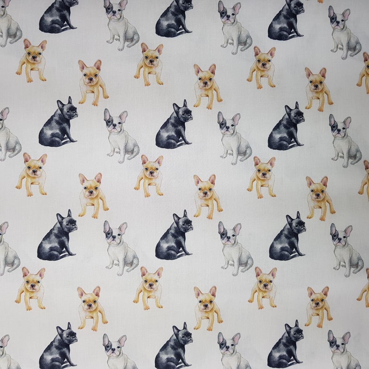 French Bulldogs - Printed Cotton