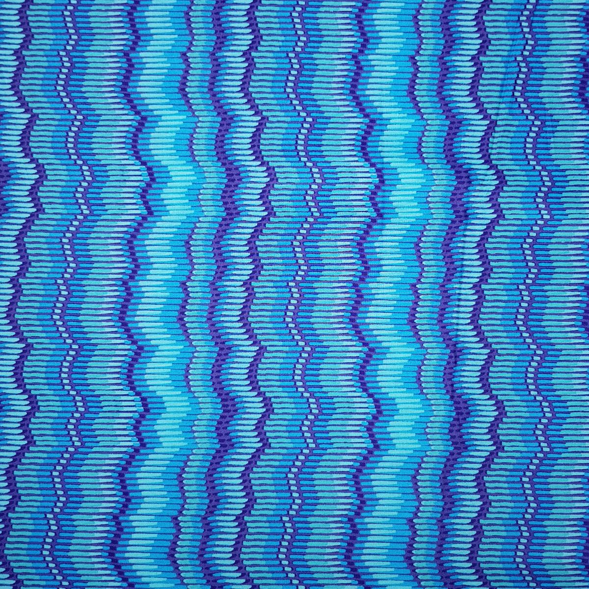 Henna - Morie Stripe in Turquoise - Makower 