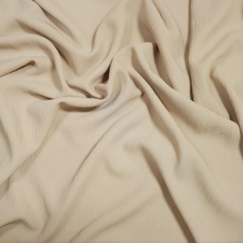 Beige - Polyester Crepe