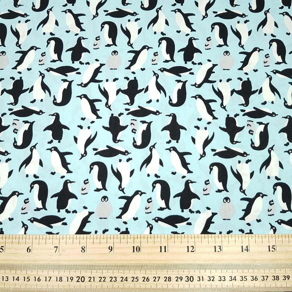 Penguins - Cotton Poplin - Rose & Hubble 