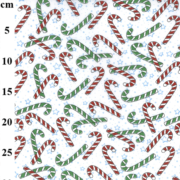 Candy Canes - Polycotton - Sample