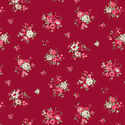 Craft Cotton - Ellie-Roses - MS19-50Red 