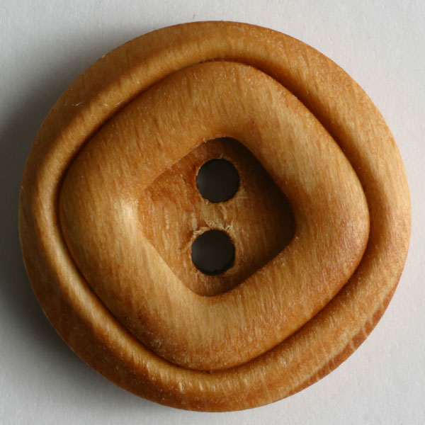 Round Wood 2 Hole Fashion Button
