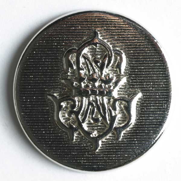 Coat Of Arms Round Full Metal Shank Fashion Button