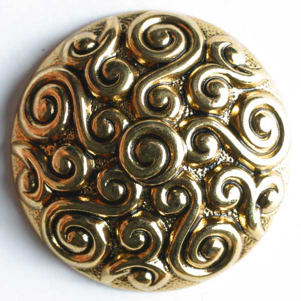 Swirl  Design Round Full Metal Shank Fashion Button