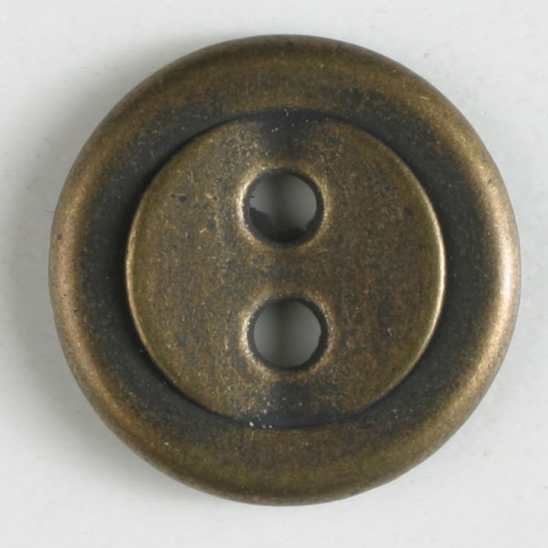 Antique Round Full Metal 2 Hole Fashion Button