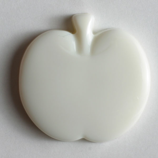 Apple Shaped Round Plastic Shank Novelty Button