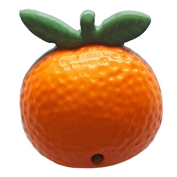  Orange Shaped Plastic Shank Novelty Button