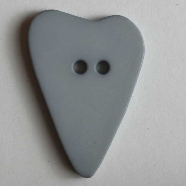 Folk Art Heart Shaped Plastic 2 Hole Novelty Button
