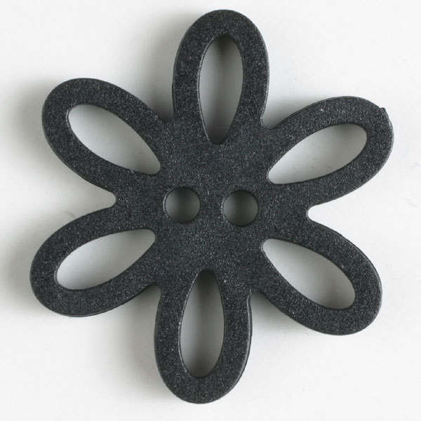 Cut-Out Flower Shaped Plastic 2 Hole Fashion Button