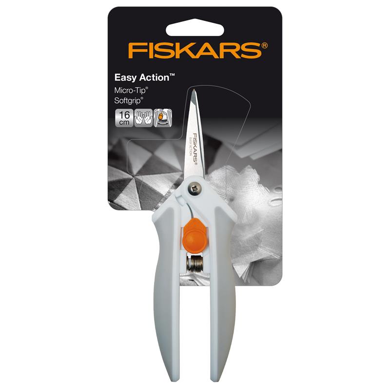 Fiskars Scissors: Easy Action Softgrip: Micro-Tip: 16cm/6.5in