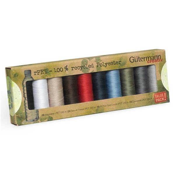 Gutermann Sew All rPET Thread Set 10 x 100m Basic Colours