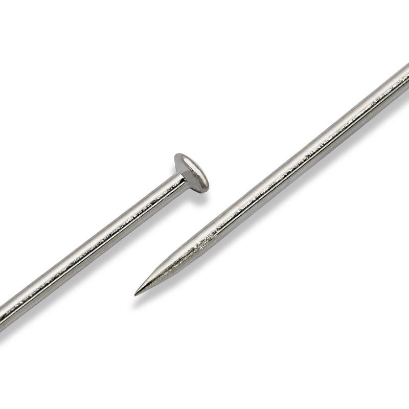 Straight Pins Mild Steel Silver Col 0.65 X 16mm