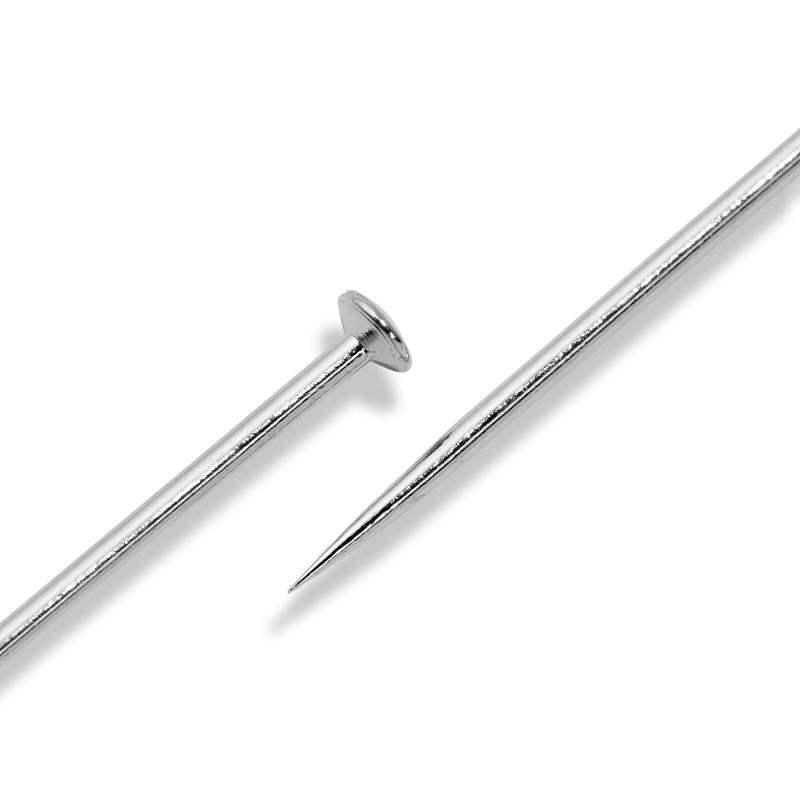 Straight Pins 0.60 X 30mm Silver Col Ball Point