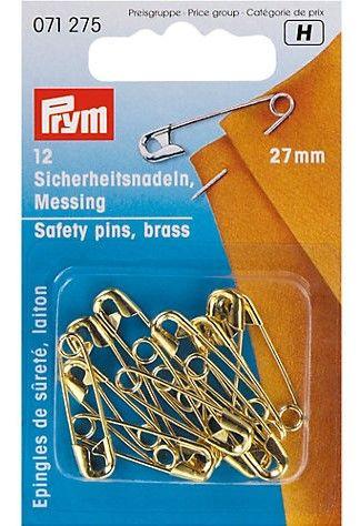 Safety Pins With Coil Brass Gold Colour - Various Options
