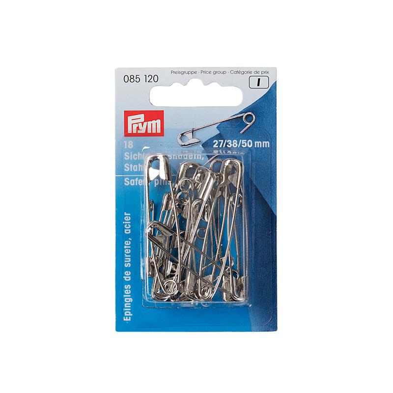 Safety Pins With Coil - Various Colour/Size Options