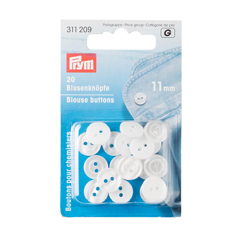 Blouse Buttons With 2 Sew-On Holes M-O-P Imitation 11mm
