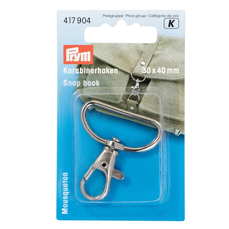 Snap Hook 30 X 40mm Silver Col
