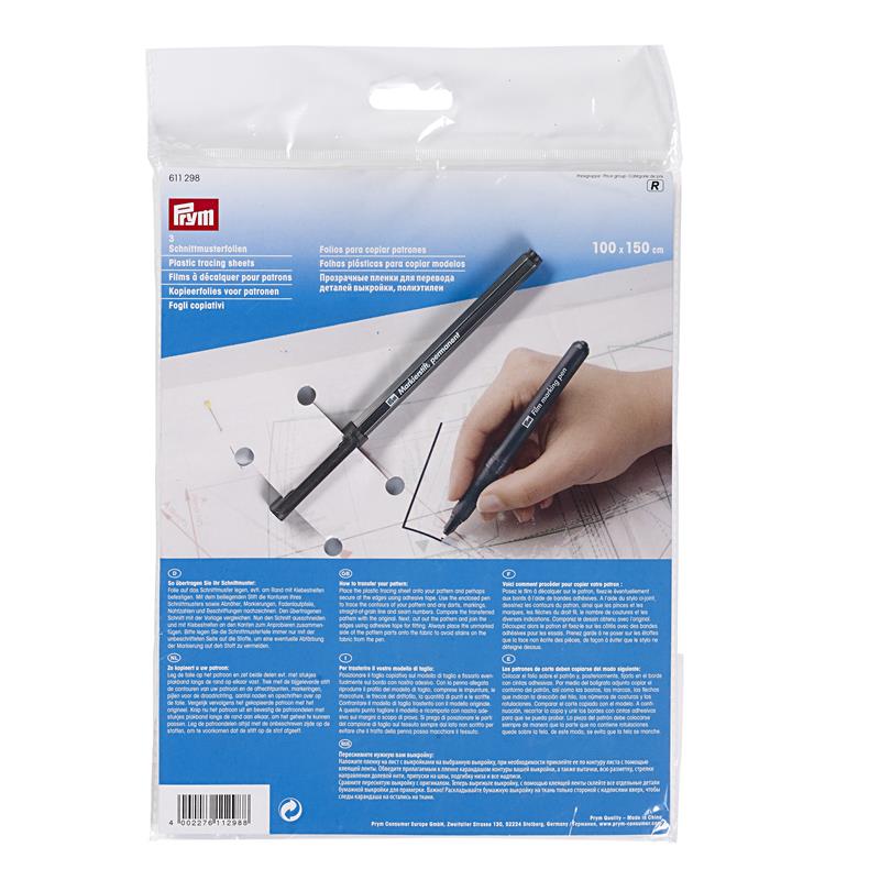 Plastic Tracing Sheets with Pen 1 X 1.5 metres