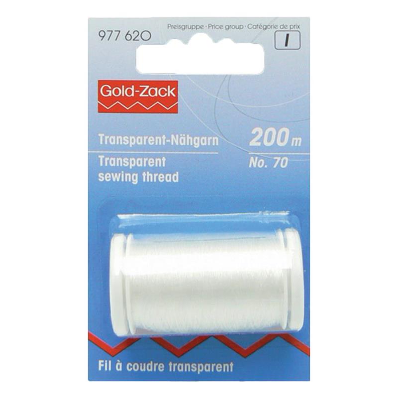 Sewing Thread Transparent - Contents: 200 Metres - Light or Dark