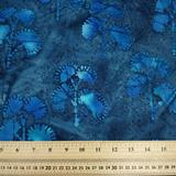 Batik - Flower Stems in Blue
