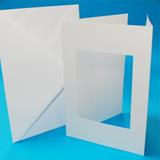 A5 Plain White Aperture Cards & Envelopes - Pack of 10 - Craft UK