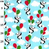 Pandas with Balloons - Polycotton