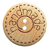 Hand Made Round Wood 2 Hole Fashion Button