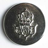 Coat Of Arms Round Full Metal Shank Fashion Button