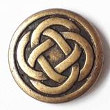 Celtic Knot Round Metalled Plastic Shank Fashion Button