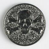 Pirate Skull Round Full Metal Shank Fashion Button
