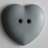 Traditional Heart Shaped Plastic 2 Hole Novelty Button