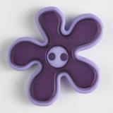 2 Tone Flower Shaped Plastic Novelty Button