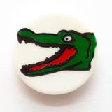 Crocodile Motif Round Plastic Shank Novelty Button