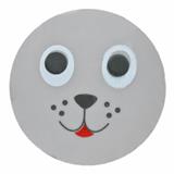 Seal Face Motif Round Plastic Shank Novelty Button