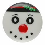  Christmas Snowman Face Motif Round Plastic Shank Novelty Button