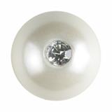 Domed Small Rhinestone Half Ball Plastic Shank Fashion Button