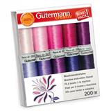 Gutermann Rayon 40 Set 10 x 200m Pinks/Purples