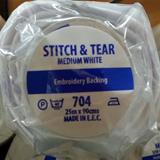 Stitch & Tear Medium Interlining - White - Sample